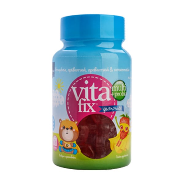 Intermed Multi & Probio VitaFix Gummies Bear Strawberry Jar 60 copë