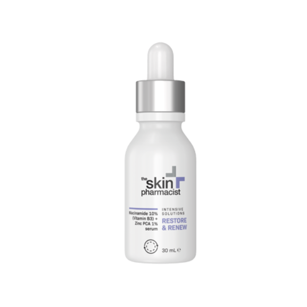 The Skin Pharmacist Restore & Renew Niacinamide 10% (Vitamin B3) + Zinc PCA 1% Serum 30 ml