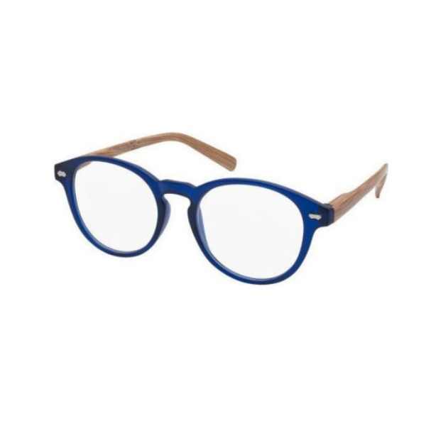 Eyelead E185 Unisex Reading Glasses Effect Wood-Blue 1 copë