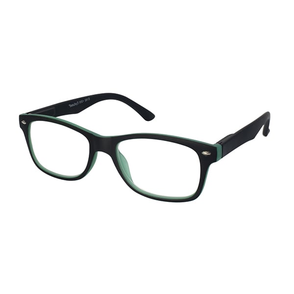 Eyelead E192 Unisex Horn-Rimmed Reading Glasses Black-Green 1 copë - E zezë - Jeshile