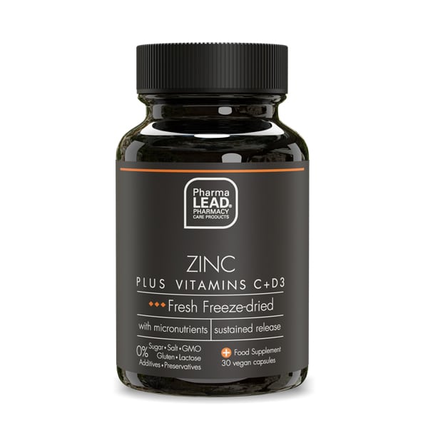 Pharmalead Black Range Zinc Plus Vitamins C+D3 30 kapsula vegjetariane