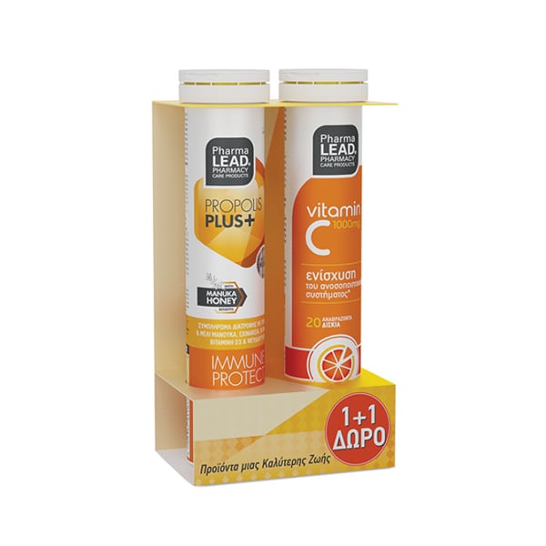 Pharmalead Promo 1+1 Propolis Plus+ Immune Protect & Vitamin C 1000mg 2x20 eff.tabs