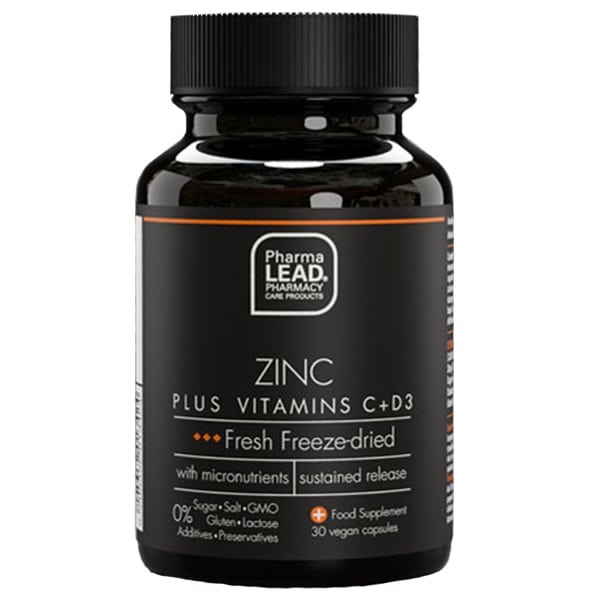 Pharmalead Zinc Plus Vitamin C & D3 Nutrients Fresh Freeze-Dried 30 kapsula