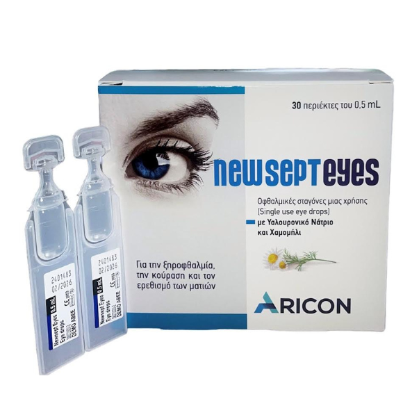 Newsepteyes Eye Drops with Hyaluronate 0.20% & Chamomile 30 amper