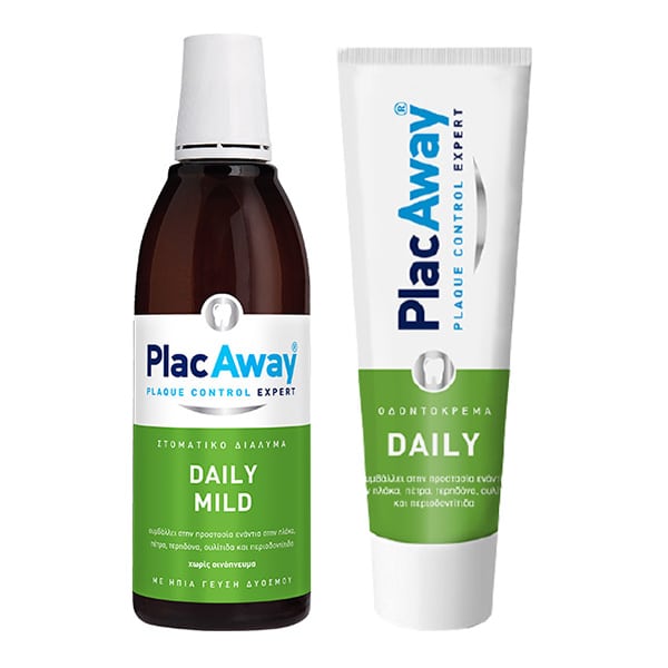 Plac Away Promo Pack with Daily Mild Mouthwash, 500ml & Daily Toothpaste, 75ml 1 set