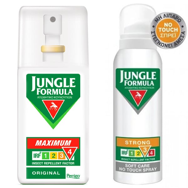 Jungle Formula Promo Pack with Jungle Formula Maximum Original, 75ml & Jungle Formula Strong Soft Care No Touch, 125ml 1 set