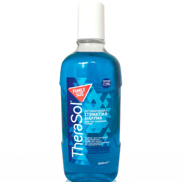 TheraSol Plus Family Size Antimicrobial Mouthwash Against Dental Plaque 500 ml