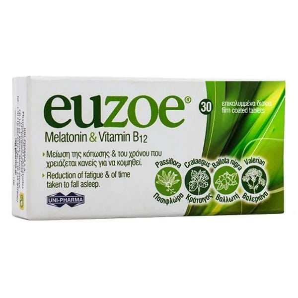 Uni-Pharma Euzoe Melatonin & Vitamin B12 30 tableta