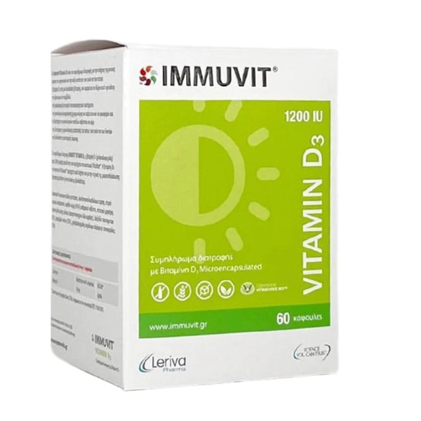 Leriva Pharma Immuvit Vitamin D3 1200IU 60 kapele