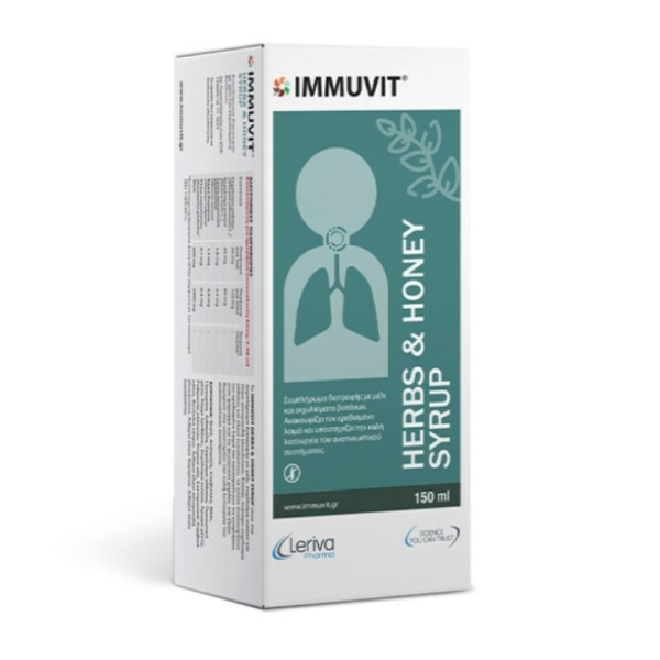 Leriva Pharma Immuvit Herbs & Honey Syrup 150 ml