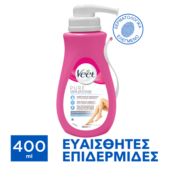 Veet Pure Depilatory Body Cream for Sensitive Skin 400 ml