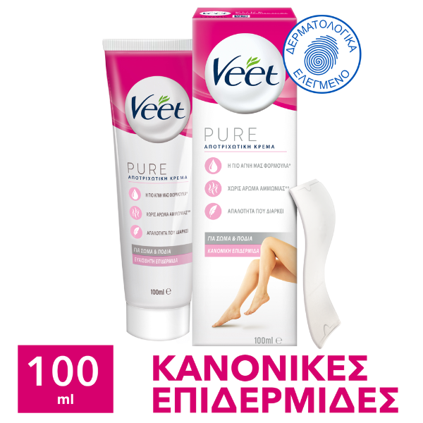 Veet Pure Hair Removal Cream for Normal Skin Body & Legs 100 ml