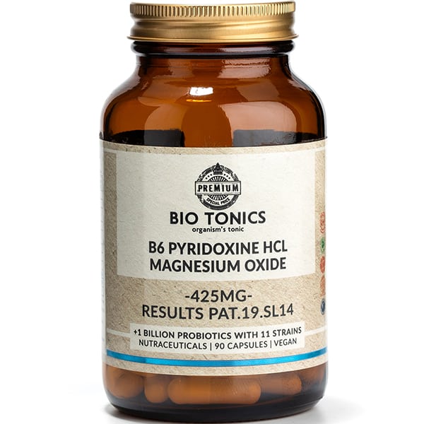 Bio Tonics B6 Pyridoxine HCL Magnecium Oxide 425mg 90 ndeshje