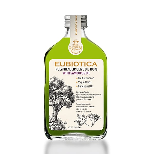 Eubiotica Polyphenolic Olive Oil 100% with Sambucus Oil 280 ml