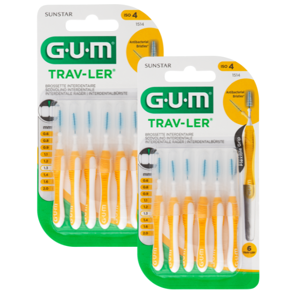 Gum 1514 Trav-ler Promo (-50% on the 2nd product) Interdental Brush 1.3mm 2x6 copë