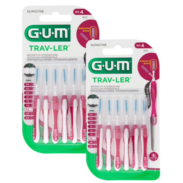 Gum 1612 Trav-ler Promo (-50% on the 2nd product) Interdental Brush 1.4mm 2x6 copë