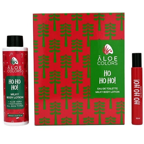 Aloe Colors Ho Ho Ho Gift Set 2024 with Ho Ho Ho Milky Body Lotion, 150ml & Ho Ho Ho Eau De Toilette, 10ml 1 set
