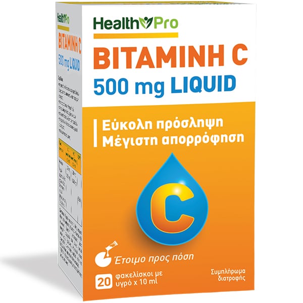 Health Pro Vitamin C 500mg Liquid 20 bustina