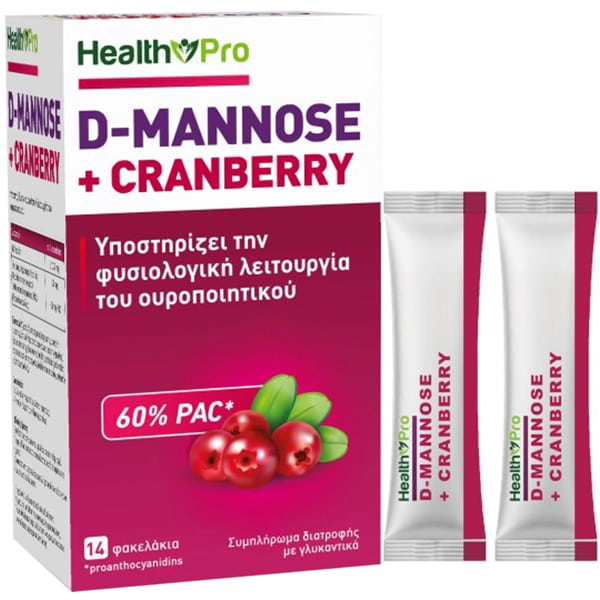 Health Pro D-Mannose & Cranberry 14 bustina