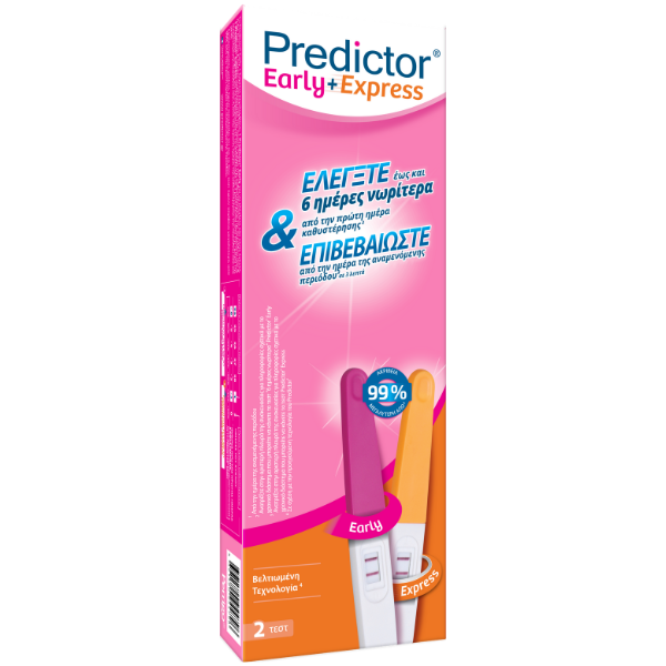 Predictor Early & Express Pregnancy Test 2 copë