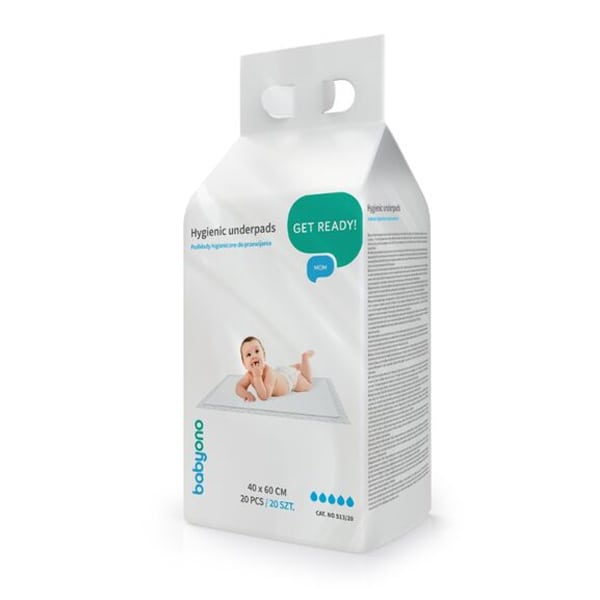 Babyono Hygienic Underpads Disposable Underpads 40x60cm 20 copë