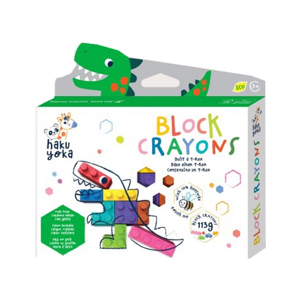 Haku Yoka Block Crayons Set of Crayons - Blocks 1 set - T-Rex