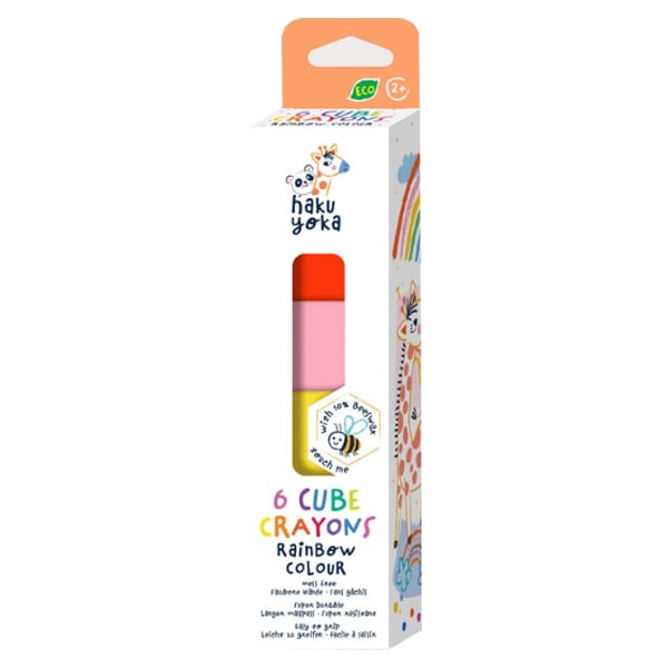 Haku Yoka 6 Cube Crayons Cube Crayons, 6pcs 1 set - Ngjyra e ylberit