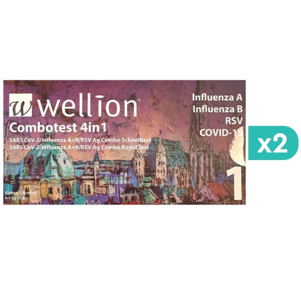 2x Wellion Combotest 4in1 Rapid Test 2x1 copë