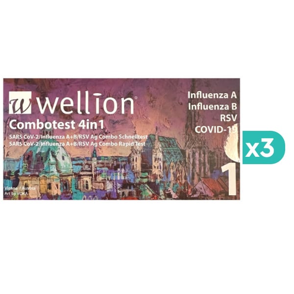 3x Wellion Combotest 4in1 Rapid Test 3x1 copë