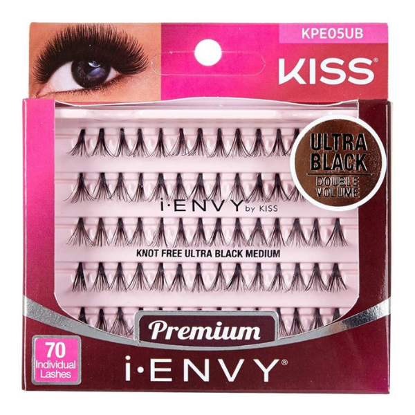 Kiss Eyelash Double Volume Ultra Black, KPE05UB 70 Qerpikë Individualë Premium