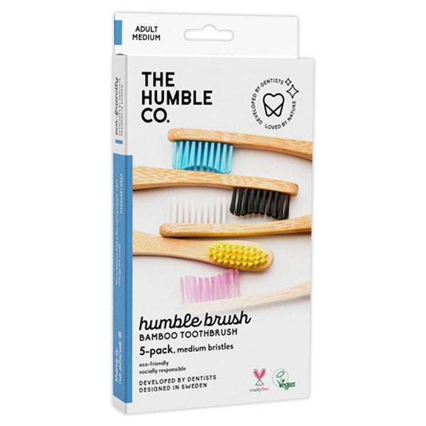 The Humble Co. Humble Brush Bamboo Toothbrush Adult Medium 5 copë