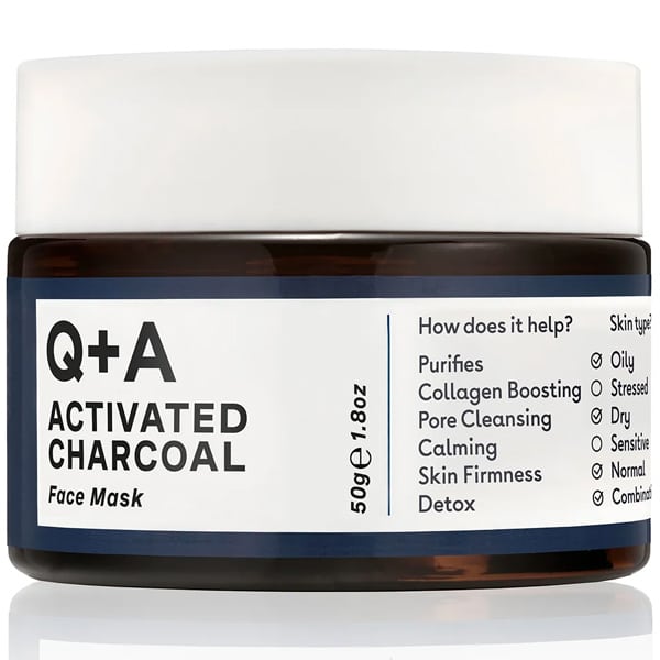 Q+A Activated Charcoal Detox Face Mask 50g
