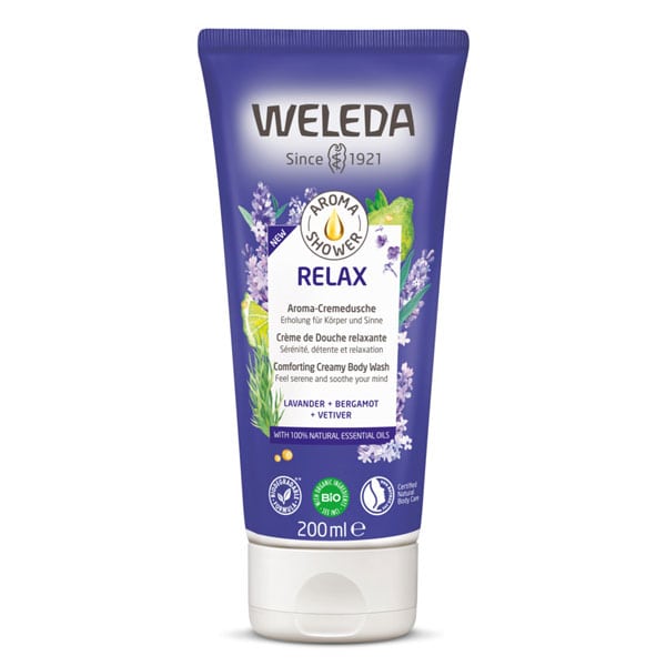 Weleda Aroma Shower Relax Comforting Creamy Body Wash with Lavender, Bergamot & Vetiver 200 ml