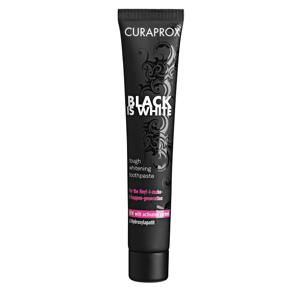 Curaprox Black is White Tough Whitening Toothpaste Lemon-Mint Flavor 90 ml