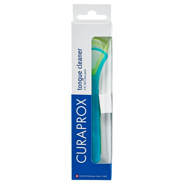 Curaprox Tongue Cleaner CTC 203 Duo Pack 2 copë - Lakër jeshile
