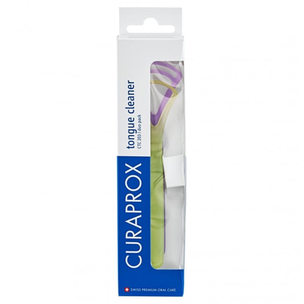 Curaprox Tongue Cleaner CTC 203 Duo Pack copë - Vjollcë-Jeshile