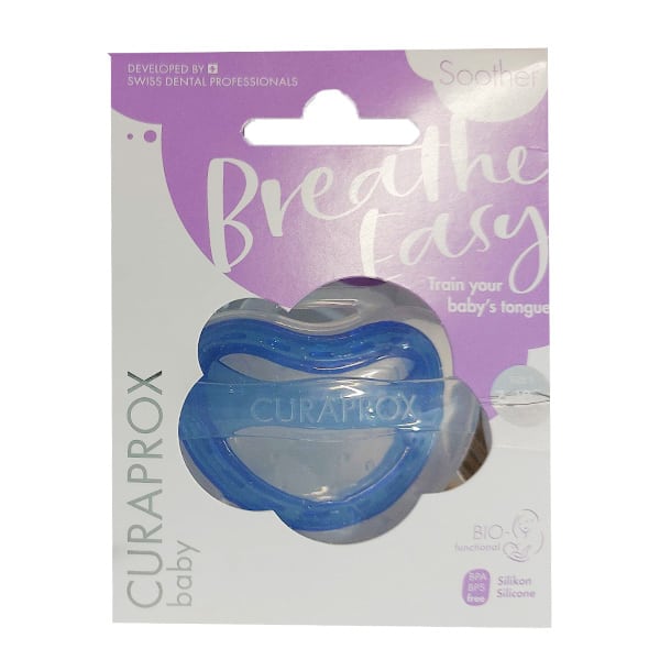 Curaprox Baby Breathe Easy Silicone Soother Blue 7-18m 1 copë - blu