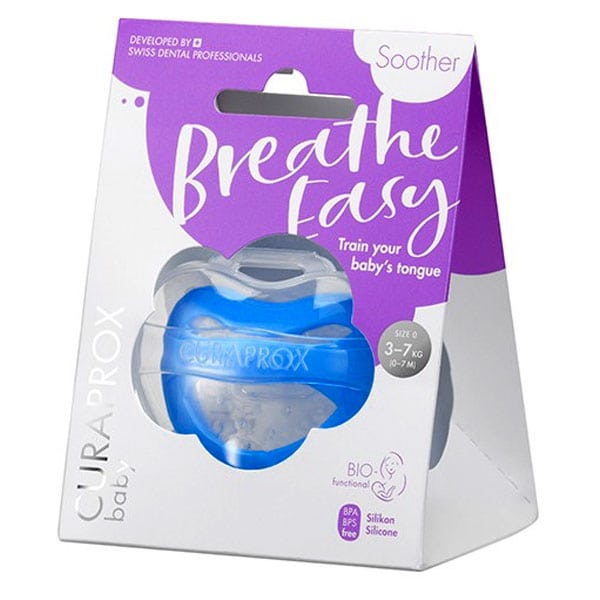 Curaprox Baby Breathe Easy Silicone Soother Blue 18-36m (10-14kg) 1 copë