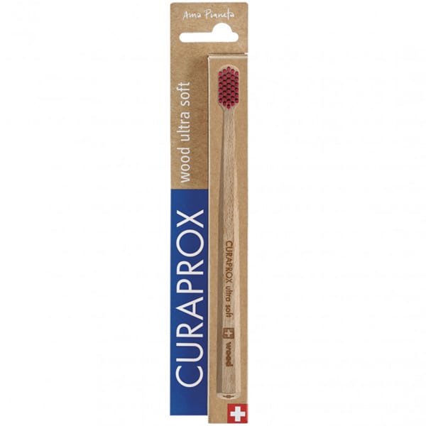 Curaprox Ama Pianeta Wood Ultra Soft 1 copë - Fuksia-Fuksia