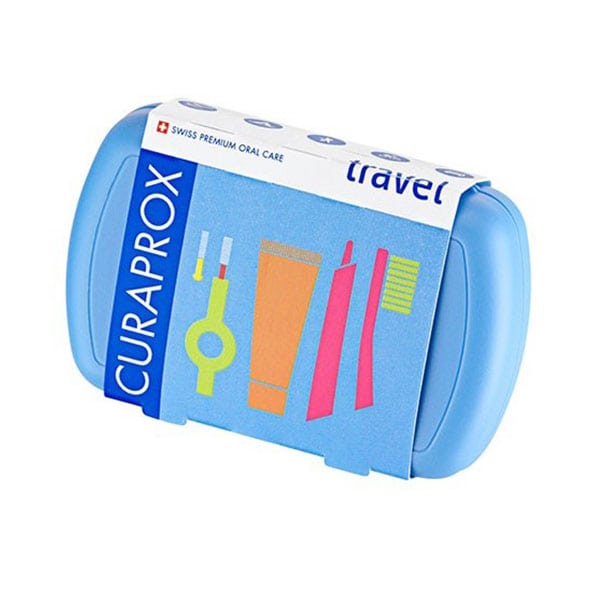 Curaprox Travel Set with Toothpaste, 10ml, Toothbrush, Interdental Brush & Box 1 set - Lumturi e Pastër