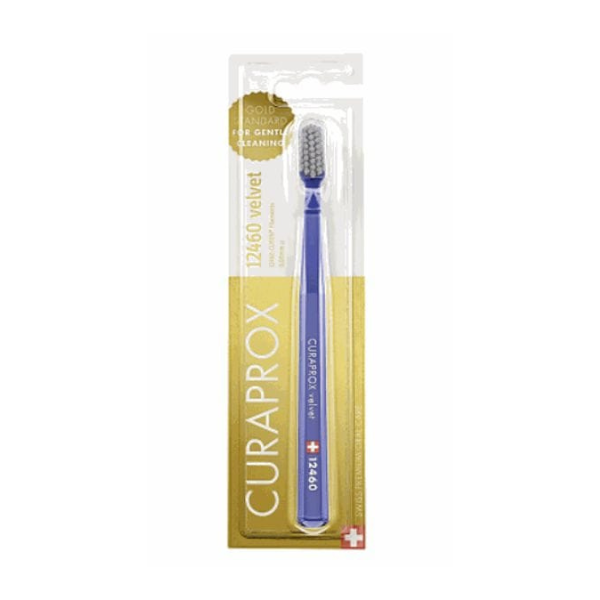 Curaprox Velvet 12460 Ultra Soft Toothbrush 1 copë - Blu e errët-Gri