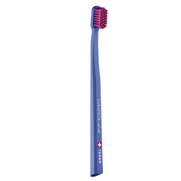 Curaprox Velvet 12460 Ultra Soft Toothbrush 1 copë - Blu e errët-Fuksia