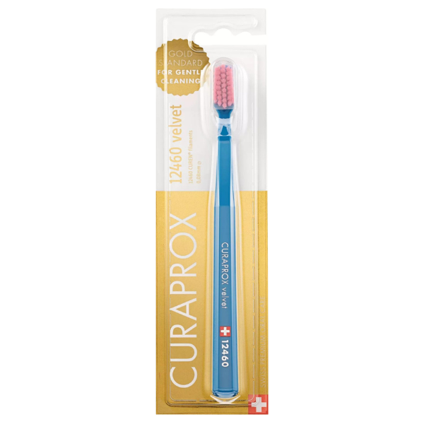 Curaprox Velvet 12460 Ultra Soft Toothbrush 1 copë - Blu-Rozë