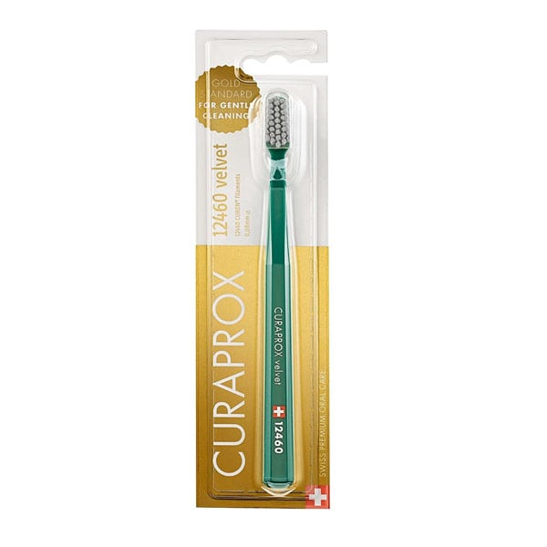 Curaprox Velvet 12460 Ultra Soft Toothbrush 1 copë - Jeshile-Gri