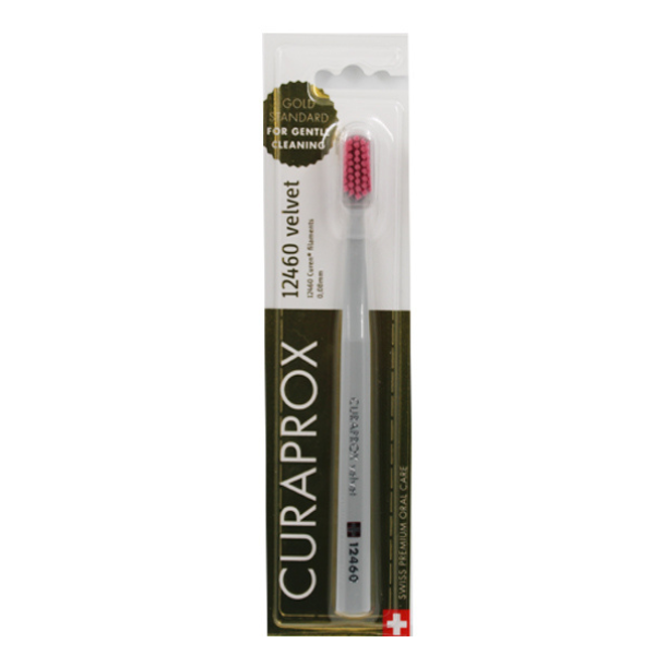 Curaprox Velvet 12460 Ultra Soft Toothbrush 1 copë - Gri-Rozë