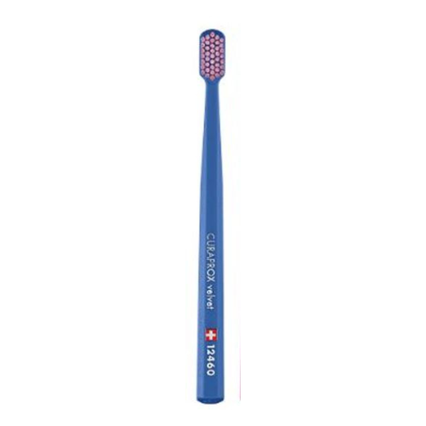 Curaprox Velvet 12460 Ultra Soft Toothbrush 1 copë - Blu e errët-Rozë