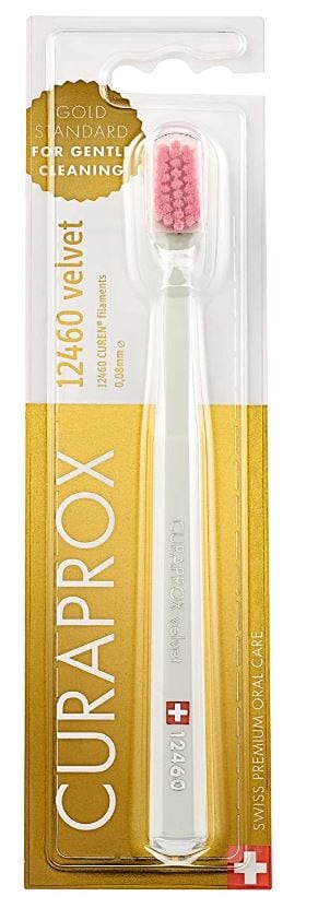 Curaprox Velvet 12460 Ultra Soft Toothbrush 1 copë - E bardhë - Rozë