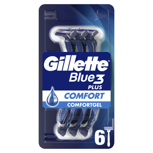Gillette Blue 3 Plus Comfort Disposable Razors 6 copë