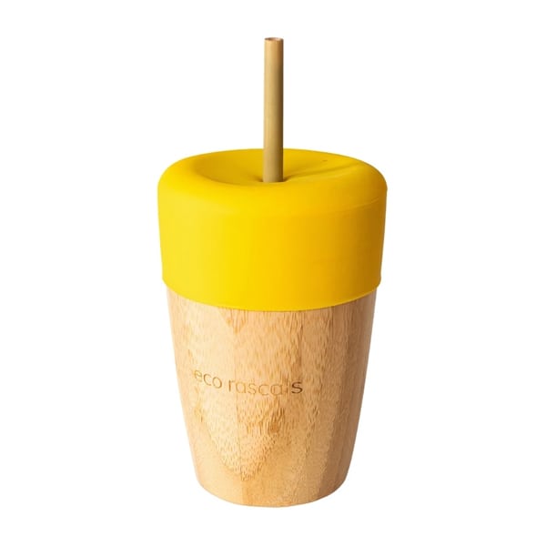 Eco Rascals Cup with Two Straws 210ml - E VERDHË