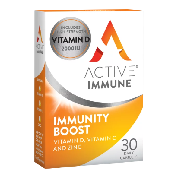 Bionat Active Immune Immunity Boost Vitamin D, Vitamin C & Zinc 30 kapsula